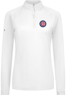 Levelwear Chicago Cubs Womens White Flex Qtr Zip Pullover