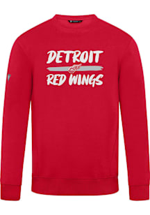Levelwear Detroit Red Wings Mens Red Zane Design Long Sleeve Crew Sweatshirt