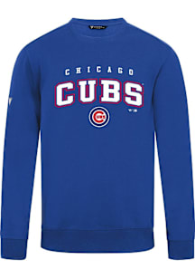 Levelwear Chicago Cubs Mens Blue Zane Long Sleeve Crew Sweatshirt