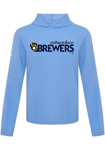 Levelwear Milwaukee Brewers Mens Light Blue Anthem Long Sleeve Lightweight Hoodie