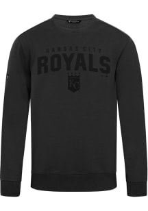 Levelwear Kansas City Royals Mens Black Zane Desert Shadow Long Sleeve Crew Sweatshirt