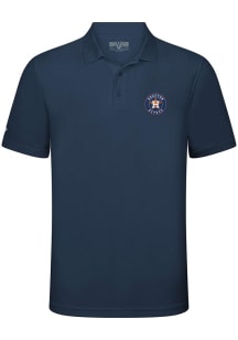 Levelwear Houston Astros Mens Navy Blue Omaha Short Sleeve Polo