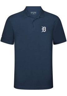 Levelwear Detroit Tigers Mens Navy Blue Omaha Short Sleeve Polo