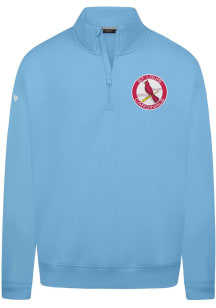 Levelwear St Louis Cardinals Mens Light Blue Murray Long Sleeve Qtr Zip Pullover