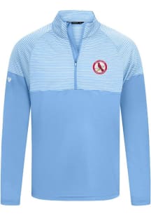 Levelwear St Louis Cardinals Mens Light Blue Classic Stripes Long Sleeve Qtr Zip Pullover