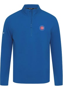 Levelwear Chicago Cubs Mens Blue Marathon Long Sleeve Qtr Zip Pullover