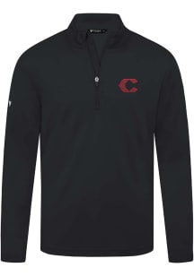 Levelwear Cincinnati Reds Mens Black Heron Long Sleeve Qtr Zip Pullover