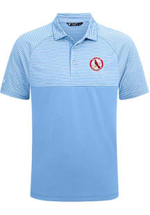 Levelwear St Louis Cardinals Mens Light Blue Classic Stripes Short Sleeve Polo