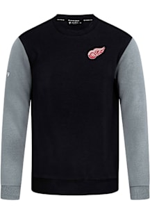 Levelwear Detroit Red Wings Mens Black Ultimate Long Sleeve Crew Sweatshirt
