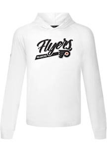 Levelwear Philadelphia Flyers Mens White Dimension Long Sleeve Lightweight Hoodie
