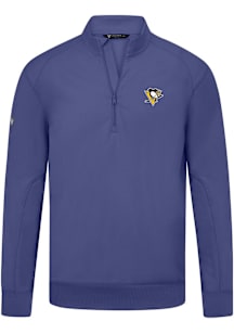 Levelwear Pittsburgh Penguins Mens Blue Upright Long Sleeve Qtr Zip Pullover