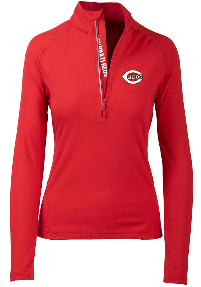 Levelwear Cincinnati Reds Red Gear Long Sleeve 1/4 Zip Pullover, Red, 100% POLYESTER, Size XL, Rally House