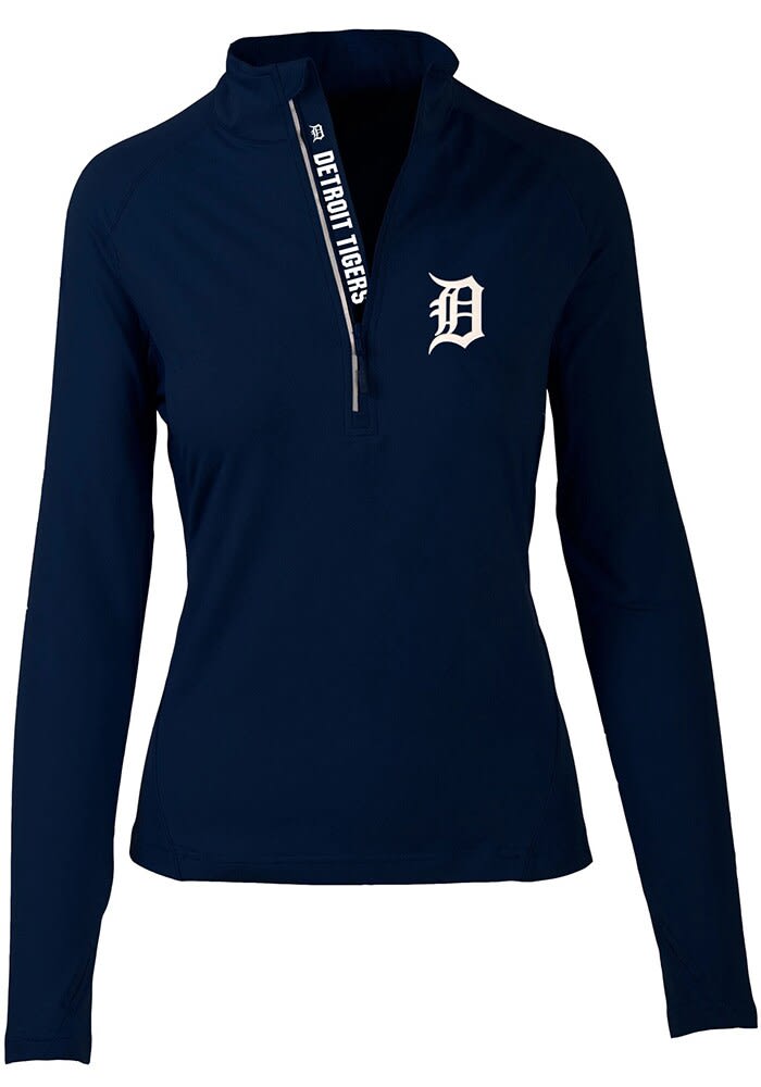 Detroit Tigers Baby All That Long Sleeve Full Zip Sweatshirt - Navy Blue, Navy Blue, Cotton/Poly Blend, Size 24M, Rally House