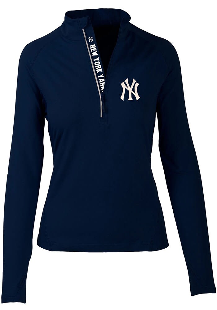 Levelwear New York Yankees Women's Navy Blue Lux SS Athleisure Tee, Navy Blue, 100% POLYESTER, Size S, Rally House