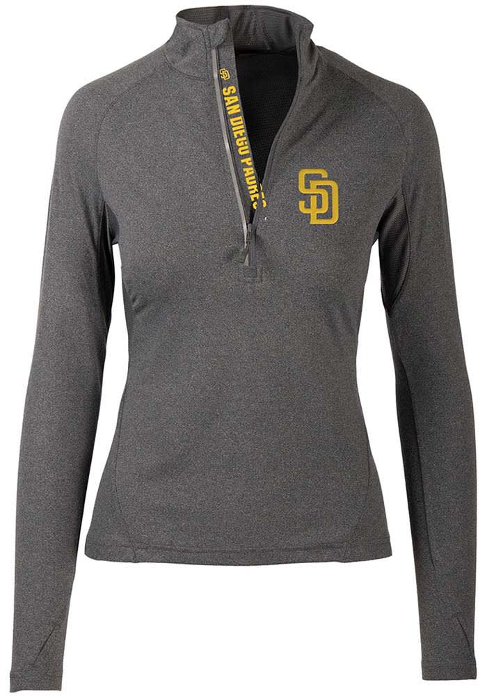 Levelwear San Diego Padres Black Gear Long Sleeve 1/4 Zip Pullover, Black, 100% POLYESTER, Size 2XL, Rally House