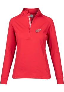 Levelwear Detroit Red Wings Womens Red Essence 1/4 Zip Pullover