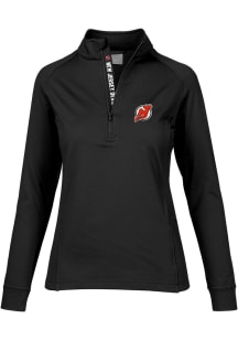 Levelwear New Jersey Devils Womens Black Essence 1/4 Zip Pullover