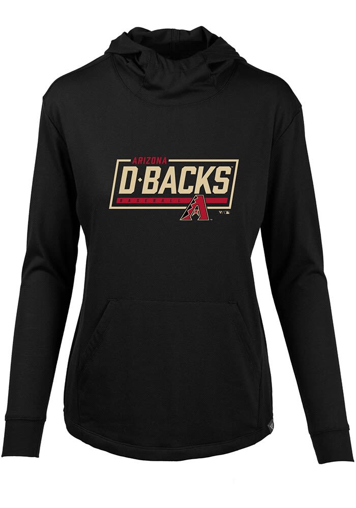 Levelwear Arizona Diamondbacks Women's Black Vivid Hooded Sweatshirt, Black, 65% Polyester / 35% Cotton, Size M, Rally House