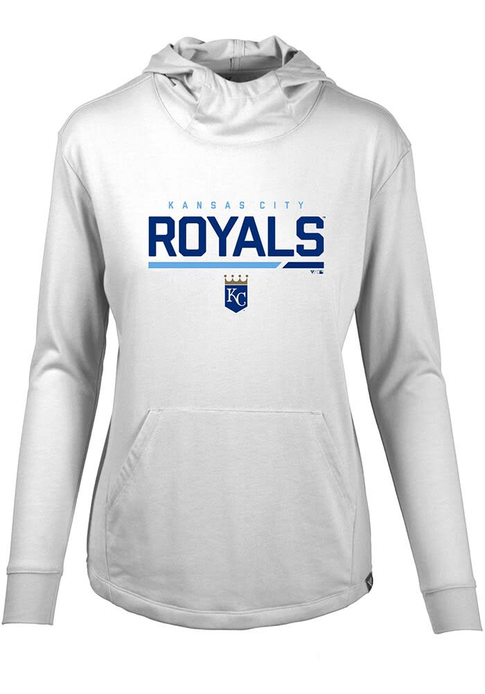 Levelwear Kansas City Royals Women's Black Cover Dress Hooded Sweatshirt, Black, 66% Cotton / 34% POLYESTER, Size L, Rally House