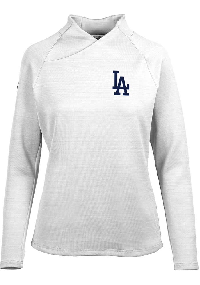 Levelwear Los Angeles Dodgers Women's White Loop Long Sleeve Pullover, White, 80% Cotton / 20% POLYESTER, Size S, Rally House