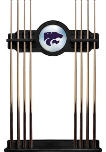 Black K-State Wildcats Solid Wood Cue Rack Pool Table