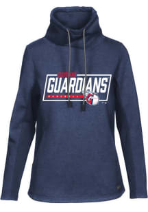 Levelwear Cleveland Guardians Womens Navy Blue Loop Long Sleeve Pullover
