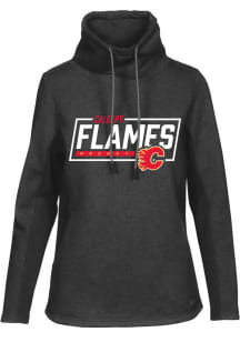 Levelwear Calgary Flames Womens Black Loop Long Sleeve Pullover