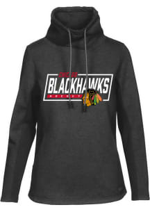 Levelwear Chicago Blackhawks Womens Black Loop Long Sleeve Pullover