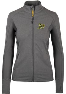 Levelwear Oakland Athletics Womens Charcoal Alyssa Long Sleeve Track Jacket