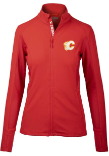 Levelwear Calgary Flames Womens Red Alyssa Long Sleeve Track Jacket
