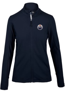 Levelwear Edmonton Oilers Womens Navy Blue Alyssa Long Sleeve Track Jacket
