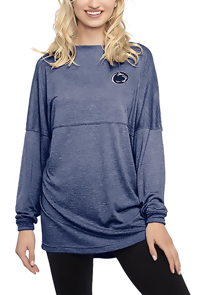 Penn State Nittany Lions Womens Navy Blue Floral LS Tee