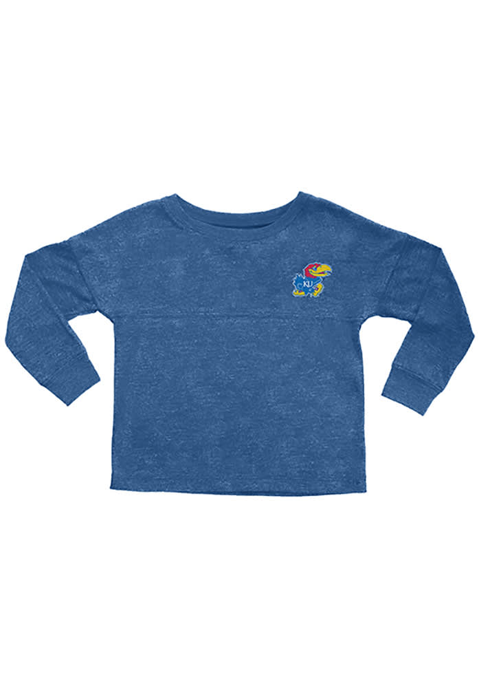 Kansas Jayhawks Baby Blue Varsity Floral Long Sleeve T-Shirt