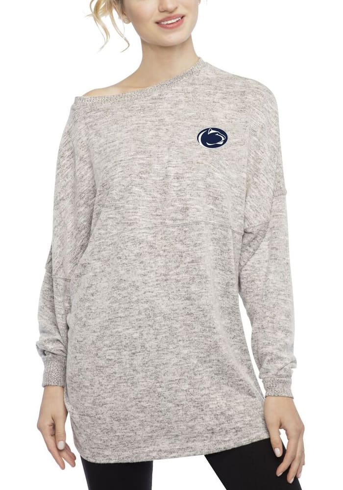 Penn State Nittany Lions Womens Grey Cozy Fleece LS Tee