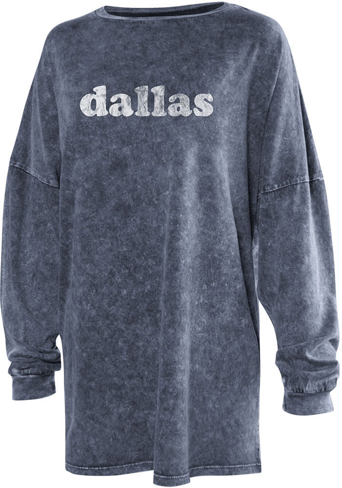 Dallas Womens Navy Long Sleeve T Shirt