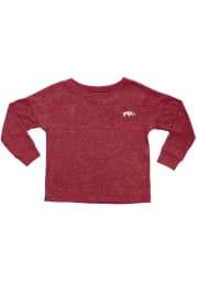 Arkansas Razorbacks Girls Cardinal Varsity Jersey Long Sleeve T-shirt