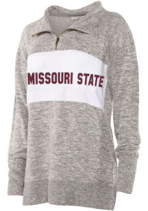 Missouri State Bears Womens Grey Cozy 1/4 Zip Pullover
