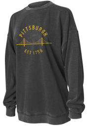 Pittsburgh Women's Charcoal Campus Over-sized Long Sleeve Crew