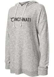 Cincinnati Women's Heather Grey Tunic Long Sleeve Lightweight Hood