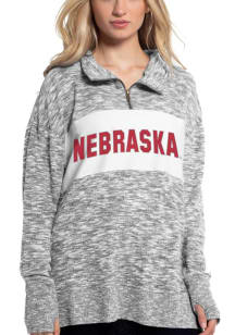 Nebraska Cornhuskers Womens Grey Cozy 1/4 Zip Pullover