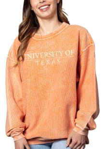 Texas Longhorns Womens Burnt Orange Corded Crew Sweatshirt