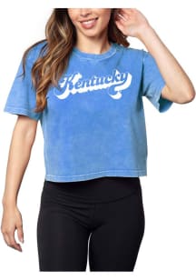 Kentucky Wildcats Womens Blue Short N Sweet Crop Short Sleeve T-Shirt