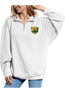 Baylor Bears Womens White Everybody 1/4 Zip Pullover