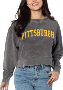 Pittsburgh Womens Charcoal Boxy Pullover Crew Sweatshirt