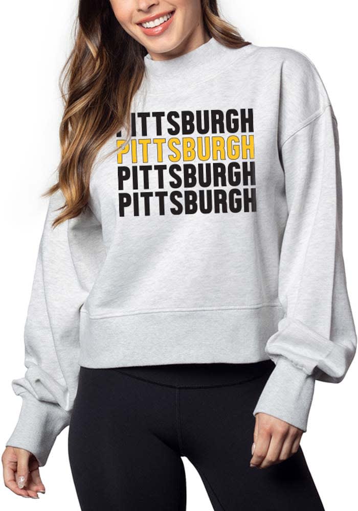 Pittsburgh Womens Grey Hailey Sweatshirt Crew Sweatshirt