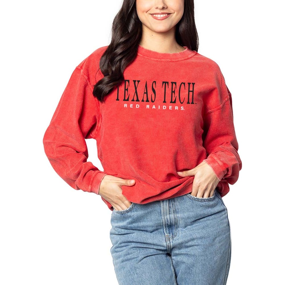 Women's Under Armour Black Texas Tech Red Raiders Vault Cropped Long Sleeve  T-Shirt