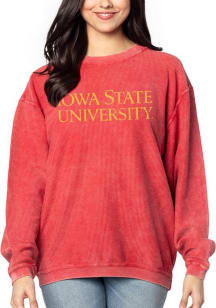 Iowa State Cyclones Womens Crimson Corded Crew Sweatshirt