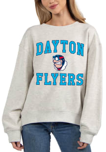 Dayton Flyers Womens Grey Old School Crew Sweatshirt