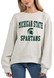 Michigan State Spartans Womens Grey Old School Crew Sweatshirt