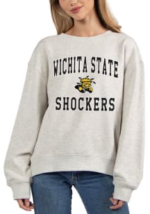 Wichita State Shockers Womens Grey Old School Crew Sweatshirt